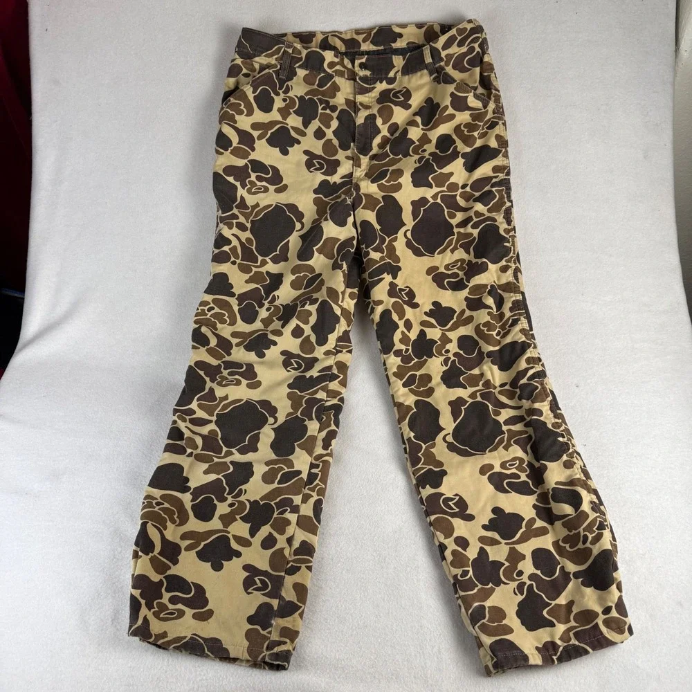 80s Walls Vintage Duck Camo Thinsulate Hunting Pant Men 37 Made in USA insulated